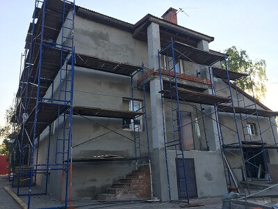 Отделка фасада частного дома в Логойске