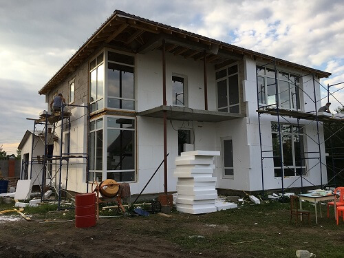Утепление пенопластом наружных стен в Логойске